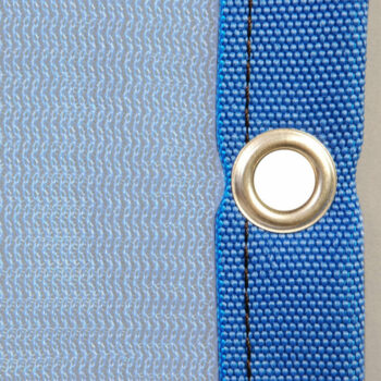 Bordatura in polietilene blu con occhielli