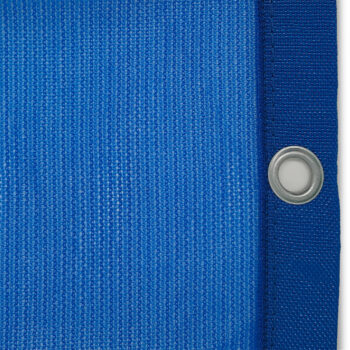 Telo ombreggiante blu con bordatura