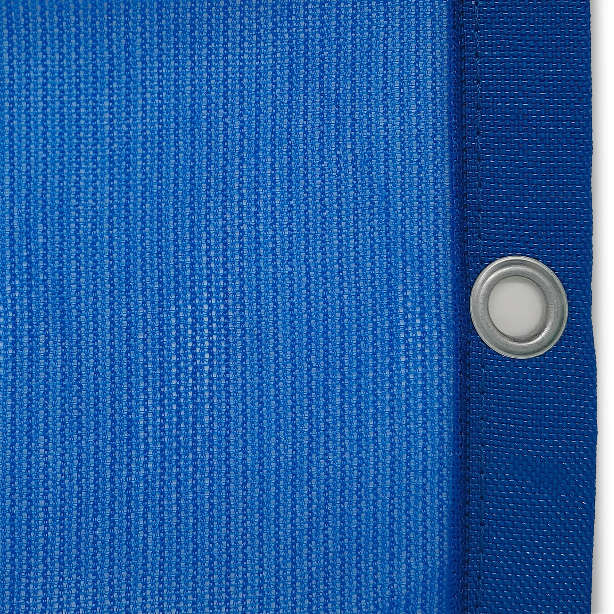 Telo ombreggiante blu con bordatura